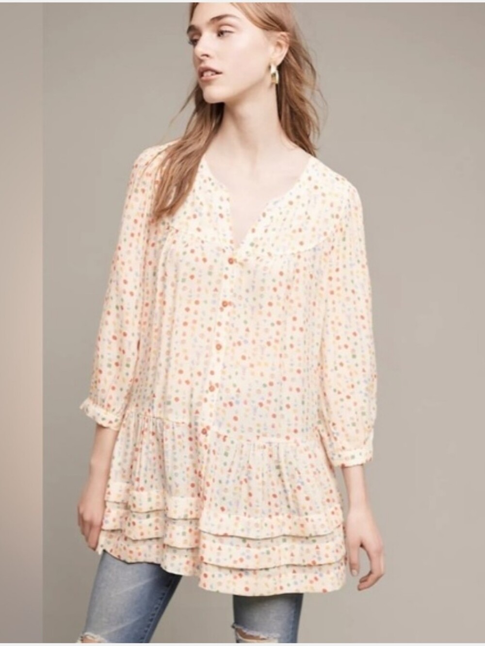 Anthropologie Maeve Paccia Buttondown Tunic